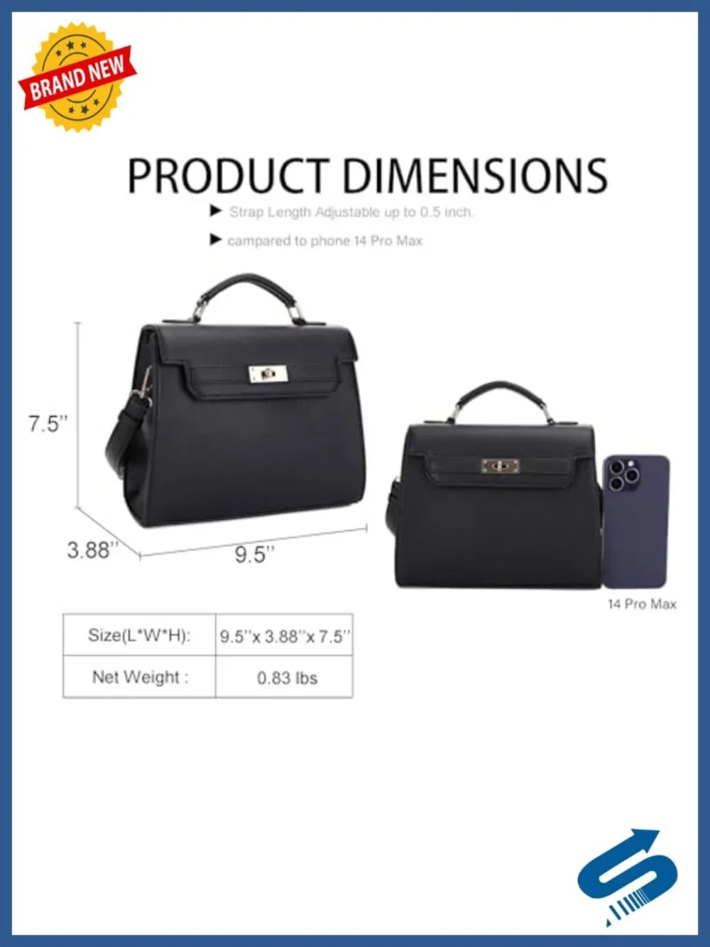 Small Pebbled Vegan Leather Satchel Crossbody Bag with Detachable Strap